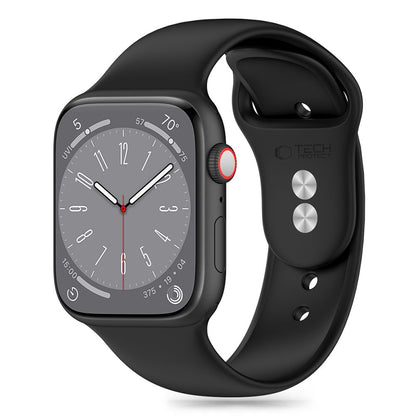 Λουράκι Tech-Protect Silicone για Apple Watch 49mm / 46mm / 45mm / 44mm / 42mm Series, Μαύρο