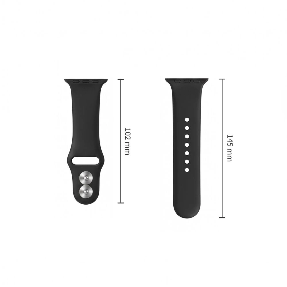 Λουράκι Tech-Protect Silicone για Apple Watch 49mm / 46mm / 45mm / 44mm Series, Μαύρο