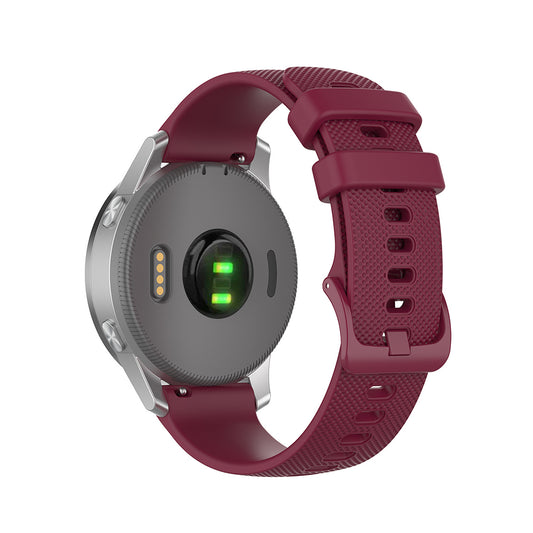 Techsuit W006 Strap for Huawei Watch / Garmin Watch Series, 18mm, Burgundy