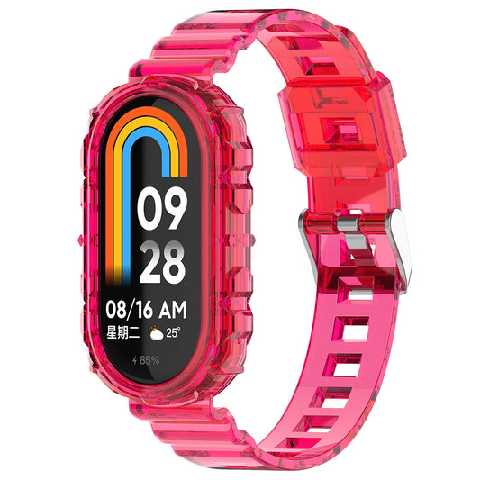 Λουράκι Techsuit W017 για Xiaomi Smart Band 9 / 8, Ροζ Κόκκινο