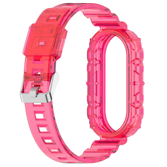 Λουράκι Techsuit W017 για Xiaomi Smart Band 9 / 8, Ροζ Κόκκινο