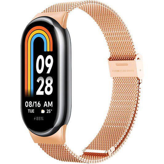 Λουράκι Techsuit W022 για Xiaomi Smart Band 9 / 8, 15mm, Ροζ Χρυσό