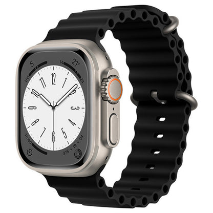 Techsuit W038 Strap for Apple Watch 49mm / 46mm / 45mm / 44mm / 42mm Series, Black