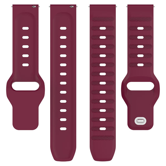 Techsuit W050 Strap for Samsung Galaxy Watch / Huawei Watch Series, 20mm, Burgundy