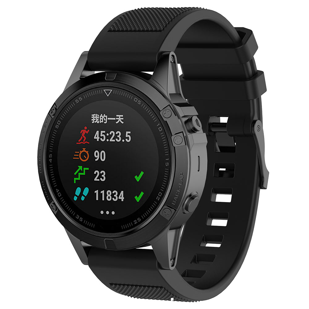 Techsuit W058 Strap for Garmin Instinct / Approach / Fenix Watch Series, 20mm, Black