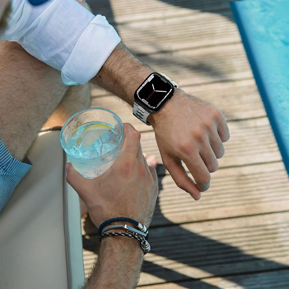 Λουράκι Techsuit W063 για Apple Watch 49mm / 46mm / 45mm / 44mm / 42mm Series, Ασημί