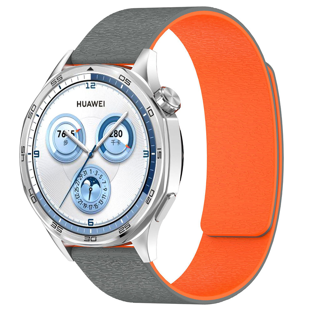 Λουράκι Techsuit W074 για Samsung Galaxy Watch / Huawei Watch Series, 22mm, Γκρι Πορτοκαλί