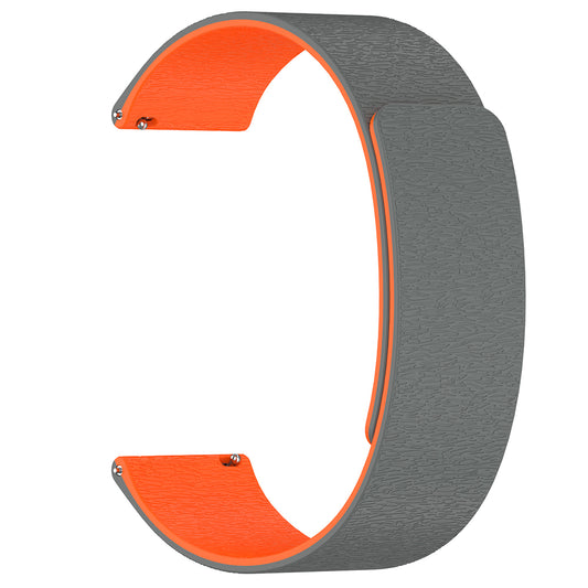 Λουράκι Techsuit W074 για Samsung Galaxy Watch / Huawei Watch Series, 22mm, Γκρι Πορτοκαλί