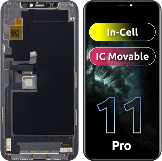 Οθόνη με Touchscreen JK για Apple iPhone 11 Pro, με Πλαίσιο, Έκδοση LCD In-Cell IC Movable, Μαύρο