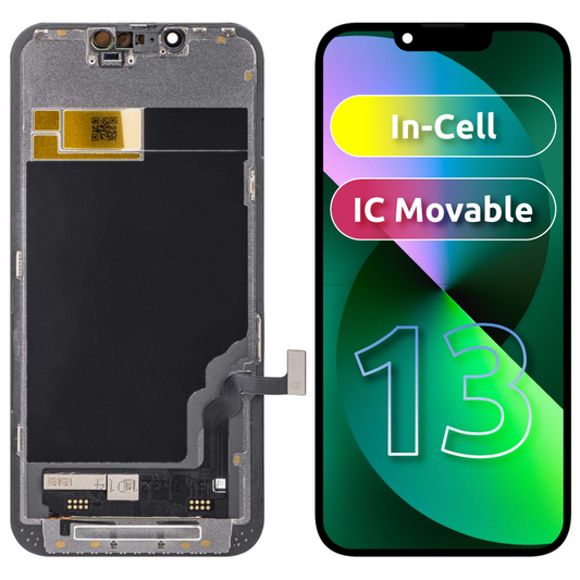 Οθόνη με Touchscreen JK για Apple iPhone 13, με Πλαίσιο, Έκδοση LCD In-Cell IC Movable, Μαύρο