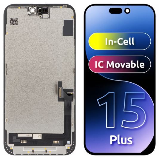Οθόνη αφής JK για Apple iPhone 15 Plus, με Πλαίσιο, Έκδοση LCD In-Cell IC Movable, Μαύρη