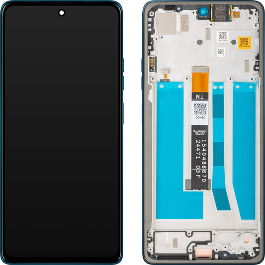 Display με Touchscreen Motorola Moto G75, με Πλαίσιο, Μπλε (Aqua Blue), Service Pack 5D68C29067