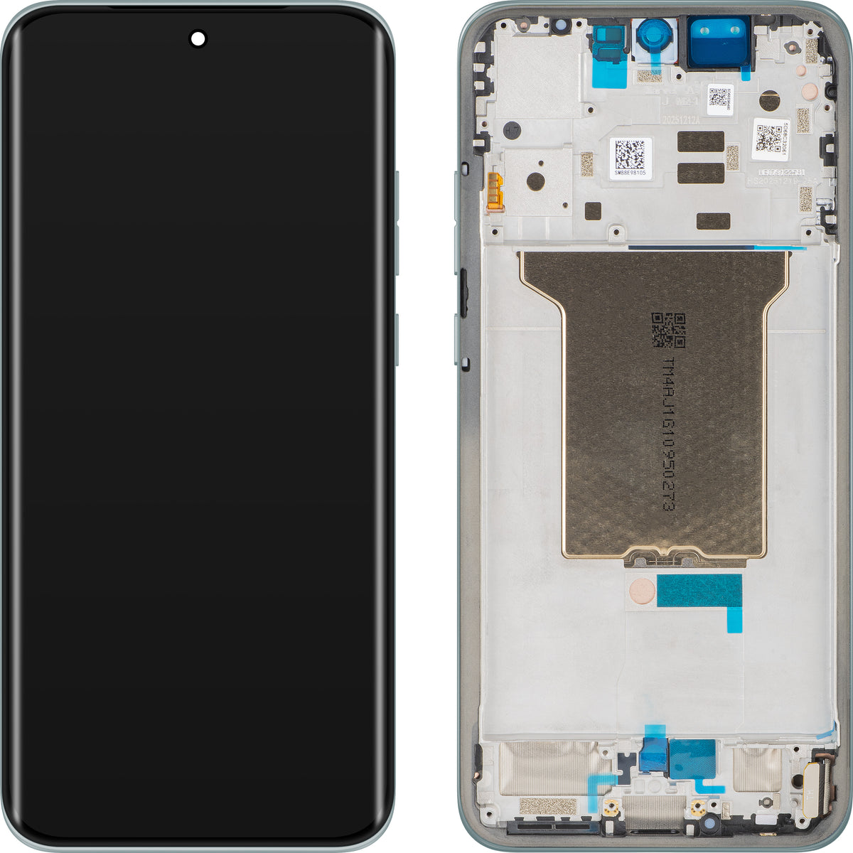 Touchscreen Display Motorola Edge 70 Fusion+ / Edge 70 Fusion, with Frame, Turquoise (Pantone Blue Surf), Service Pack 5D68C32057