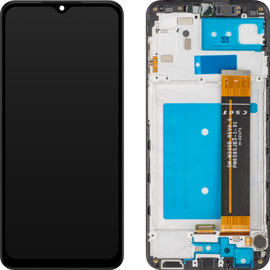 MP Touchscreen Display compatible with Samsung Galaxy A23 A235, with Frame, Black