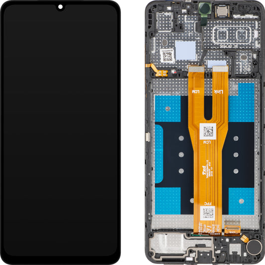 MP Touchscreen Display compatible with Samsung Galaxy A06 A065, with Frame, Black