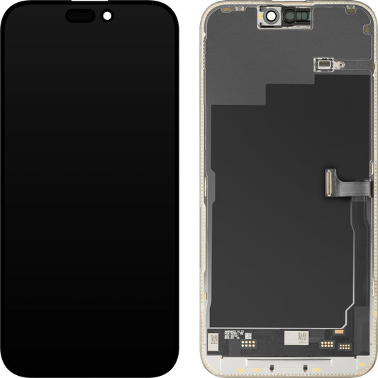 Οθόνη αφής MP συμβατή με Apple iPhone 15 Pro Max, με Πλαίσιο, Έκδοση Soft OLED FHD 120Hz IC Movable, Μαύρη