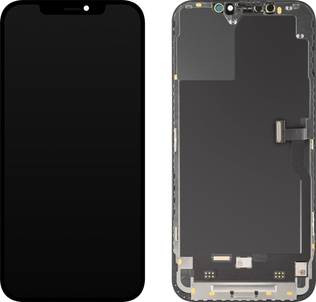 Οθόνη αφής MP συμβατή με Apple iPhone 12 Pro Max, με Πλαίσιο, Έκδοση Soft OLED FHD IC Movable, Μαύρη