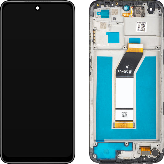 MP Touchscreen Display compatible with Xiaomi Redmi 10 Prime / 10 (2021), with Frame, Black