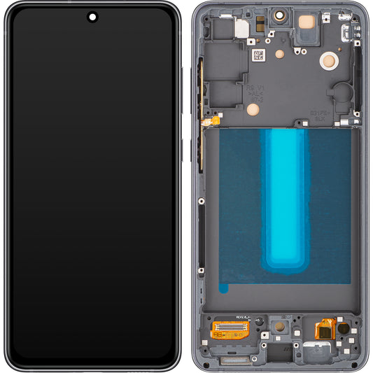 MP Touchscreen Display compatible with Samsung Galaxy S21 FE 5G G990, with Frame, OLED Version, Black