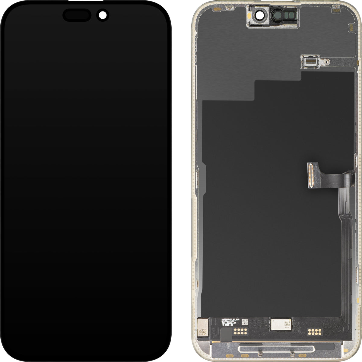 MP Touchscreen Display compatible with Apple iPhone 15 Pro Max, with Frame, Premium Soft OLED FHD 120Hz Version, Black