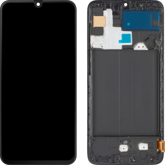 MP Touchscreen Display compatible with Samsung Galaxy A70 A705, with Frame, Black