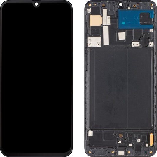 Οθόνη με Touchscreen MP συμβατή με Samsung Galaxy A70 A705, με Πλαίσιο, Έκδοση OLED, Μαύρο