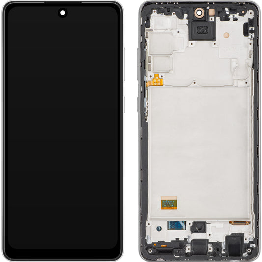 MP Touchscreen Display compatible with Samsung Galaxy A72 5G A726 / A72 A725, with Frame, Black