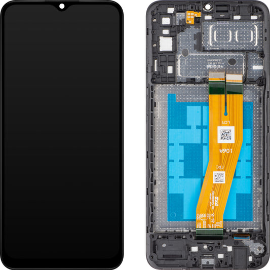 Οθόνη με Touchscreen MP συμβατή με Samsung Galaxy A04e A042, με πλαίσιο, μαύρο