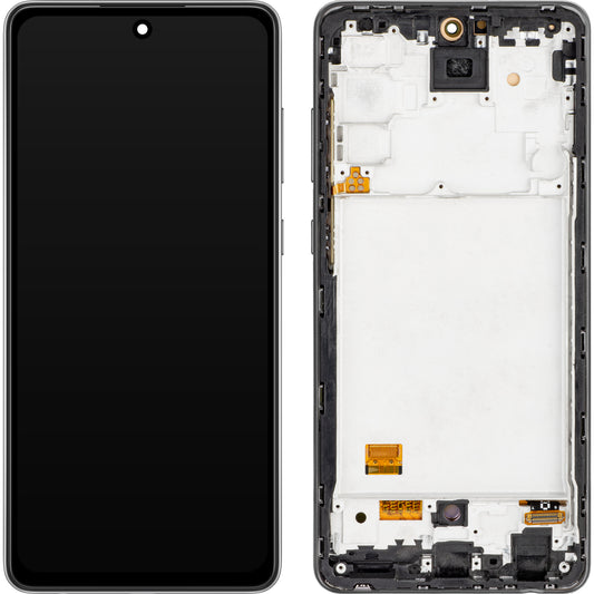 Οθόνη με οθόνη αφής MP συμβατή με Samsung Galaxy A72 5G A726 / A72 A725, με Πλαίσιο, Έκδοση OLED, Μαύρη