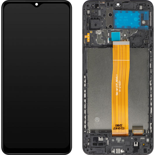 Οθόνη με Αφής MP συμβατή με Samsung Galaxy M12 M127, με Πλαίσιο, Μαύρο