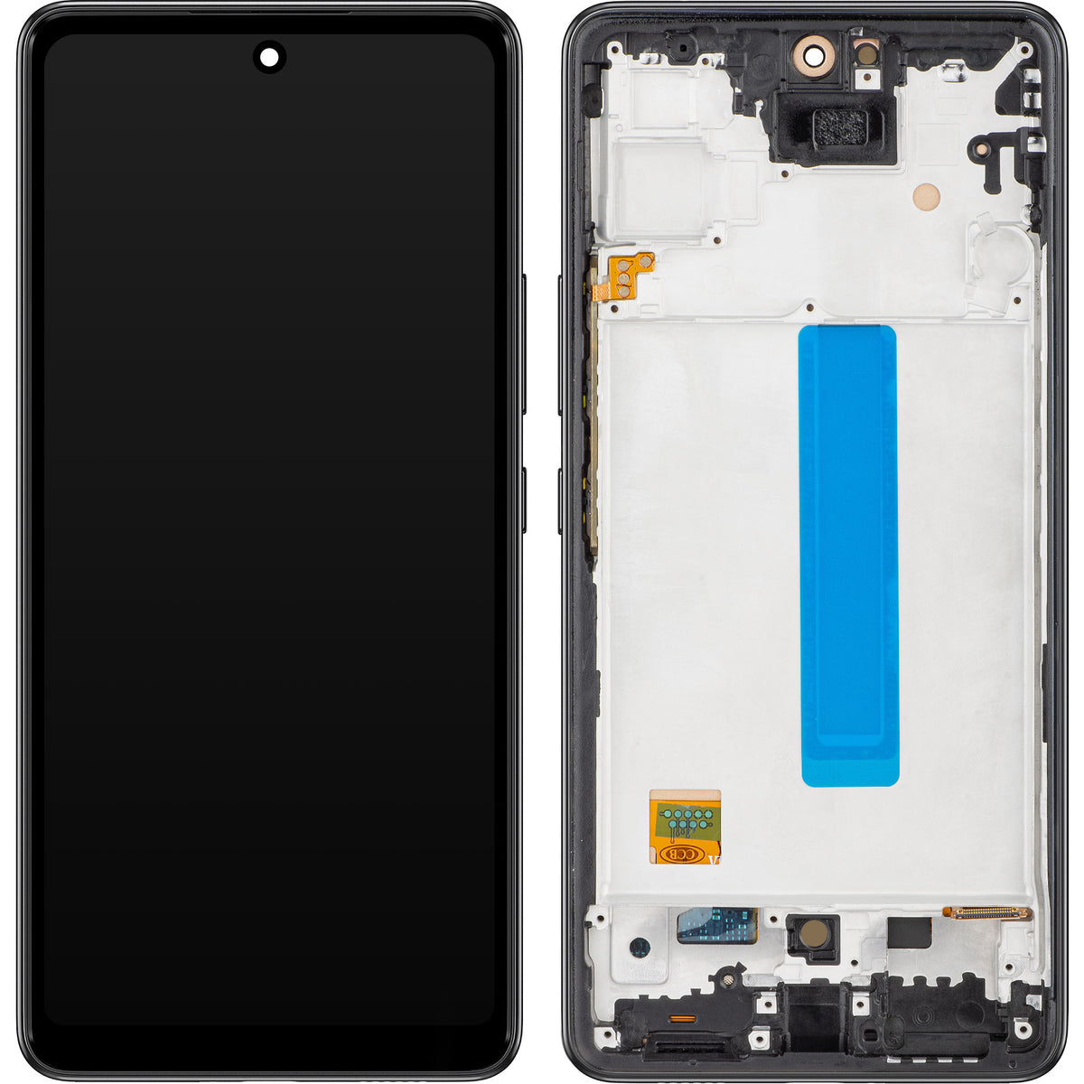 Οθόνη με Touchscreen MP συμβατή με Samsung Galaxy A53 5G A536, με Πλαίσιο, Έκδοση OLED, Μαύρο