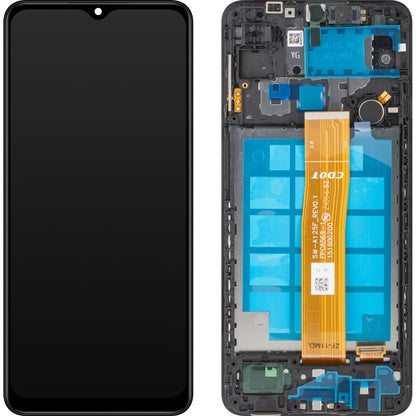 MP Touchscreen Display compatible with Samsung Galaxy A12 A125 / A12 Nacho A127, with Frame, Black