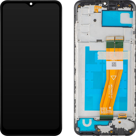 MP Touchscreen Display compatible with Samsung Galaxy A03s A037, with Frame, Version F, Black