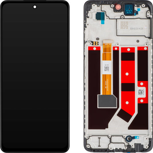 Οθόνη με οθόνη αφής Oppo A58 4G, με πλαίσιο, μαύρο, Service Pack 621029000089