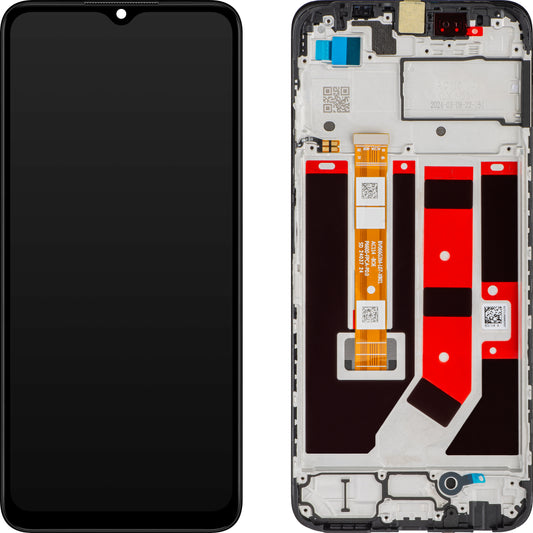 Οθόνη με οθόνη αφής Oppo A18 / A38, με πλαίσιο, μαύρο, Service Pack 621029000099