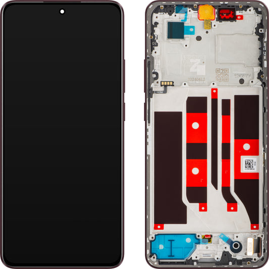 Oppo F25 Pro / Reno11 F Touchscreen Display, with Frame, Claret (Burgundy), Service Pack 621029000177