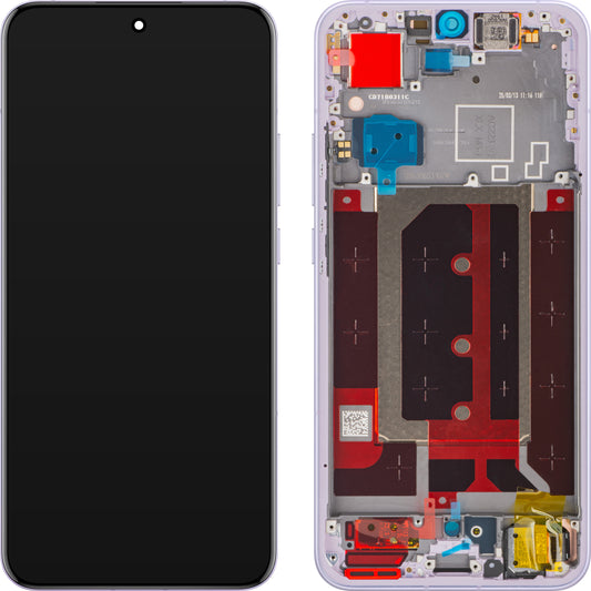 Display με Touchscreen Oppo Reno13 Pro, με Πλαίσιο, Μωβ (Plume Purple), Service Pack 621029000383