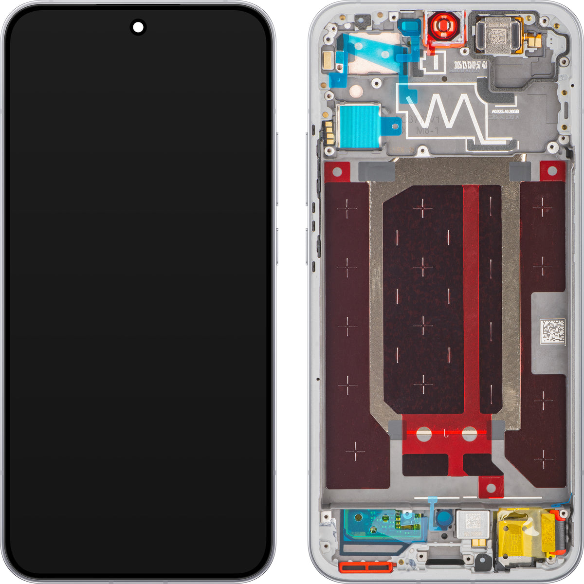 Oppo Reno15 Display with Touchscreen, with Frame, White (Aurora White), Service Pack 621029000786