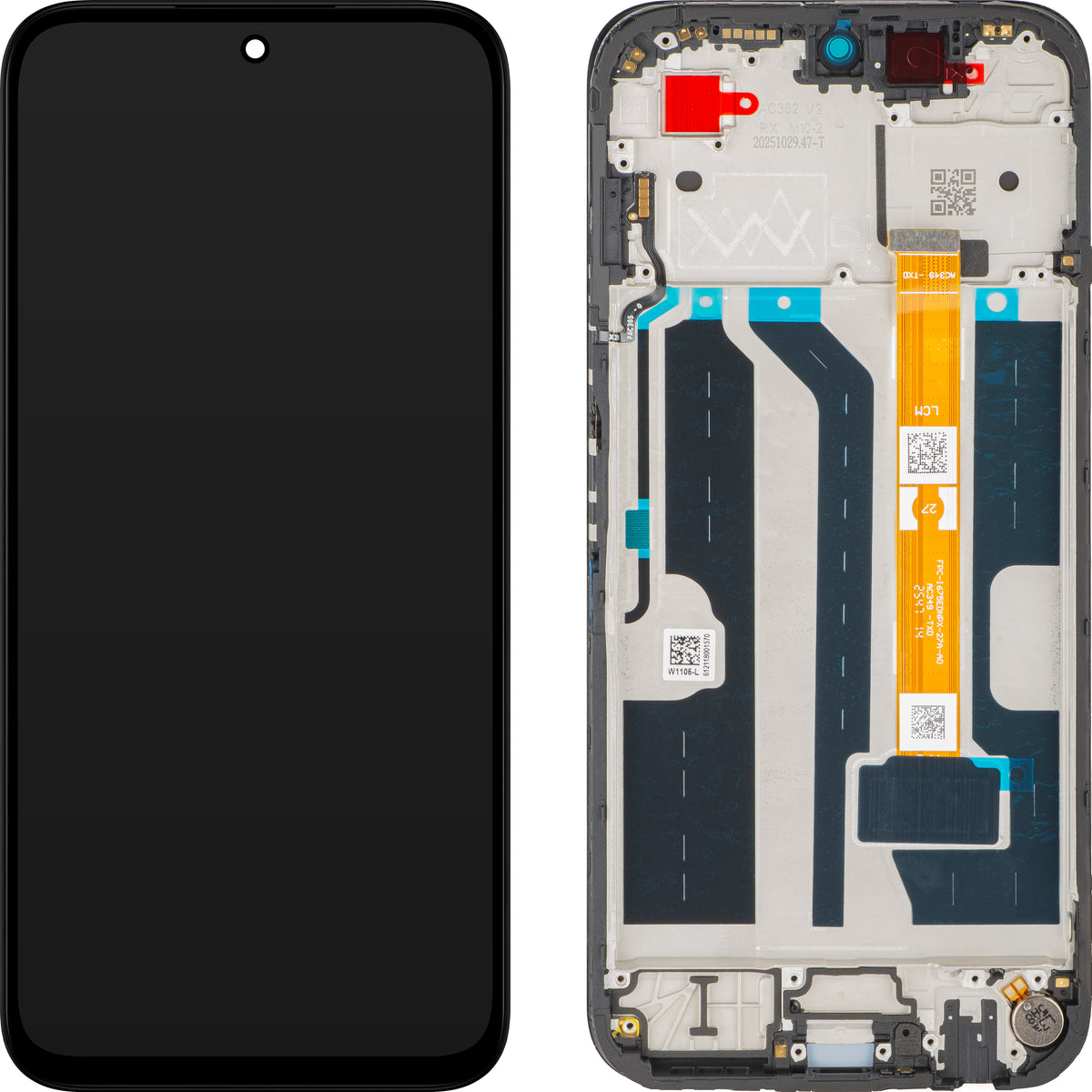 Oppo A6x / A6t Display with Touchscreen, Frame, Black, Service Pack 621029000752
