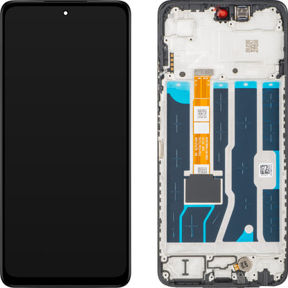Oppo A5x 4G / A5 4G Touchscreen Display, with Frame, Black, Service Pack 621029000585