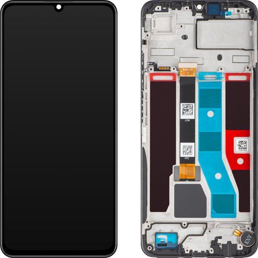 Οθόνη με οθόνη αφής Realme Note 50, με πλαίσιο, Μαύρο (Midnight Black), Service Pack 621029000179