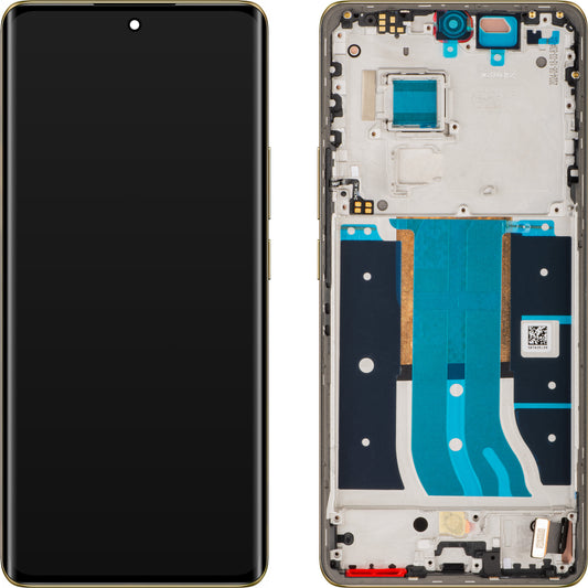 Display με Touchscreen Realme 12 Pro+, με Πλαίσιο, Χρυσό (Navigator Beige), Service Pack 621029000160