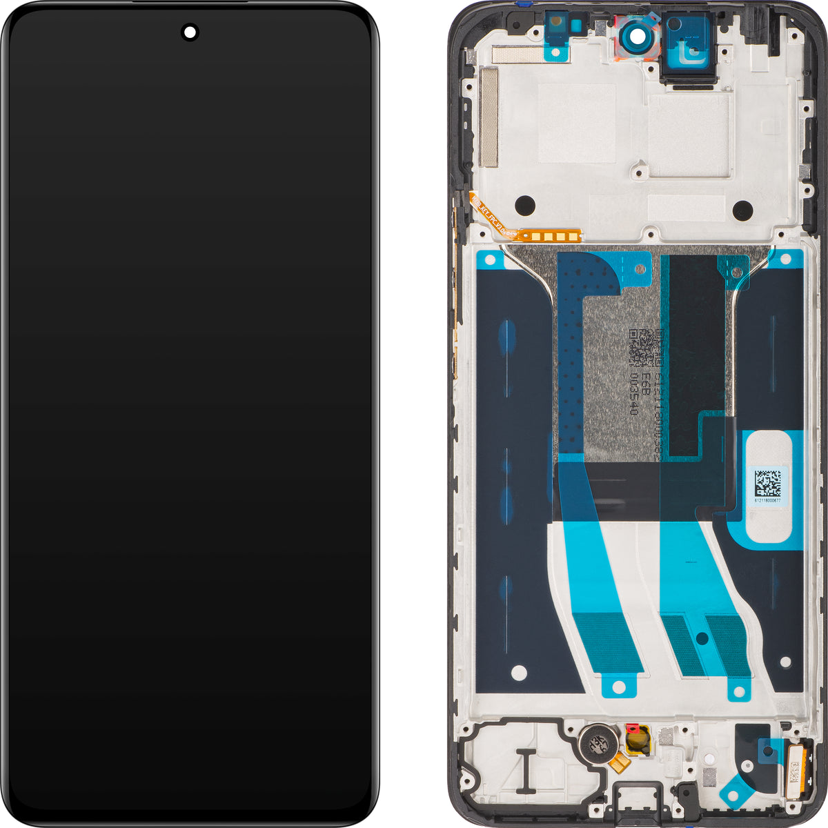 Realme 13 4G / 12 4G Touchscreen Display, With Frame, Black, Service Pack 621029000225