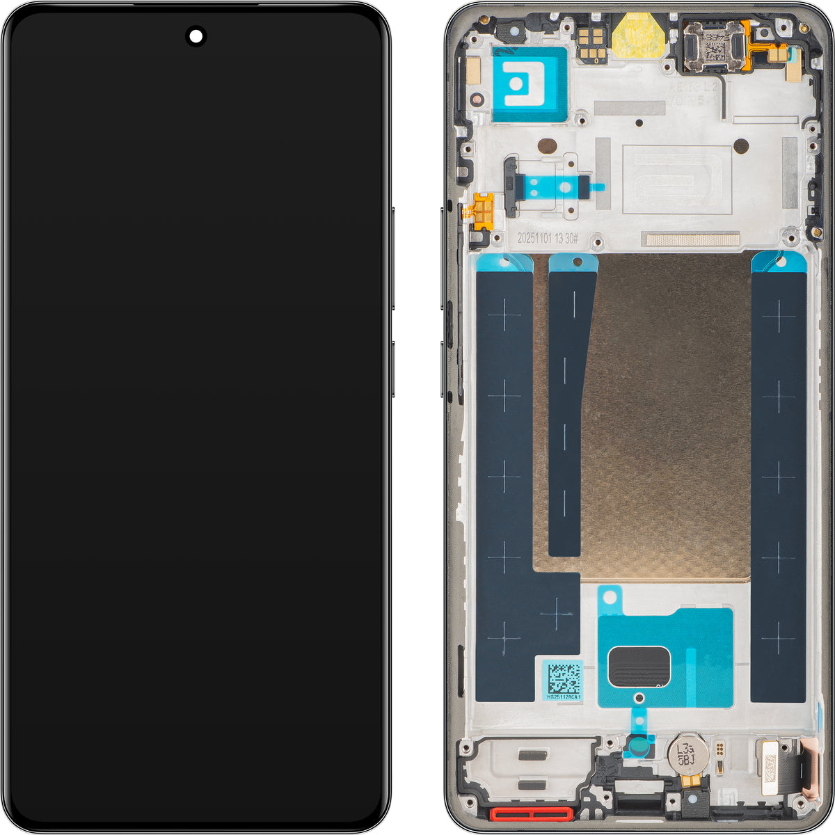 Realme 16 Pro+ Display with Touchscreen, Frame, Grey, Service Pack 621029000805