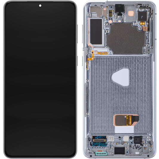 Display με Touchscreen Samsung Galaxy S21+ 5G G996, με Πλαίσιο, Ασημί (Phantom Silver), Service Pack GH82-27268C