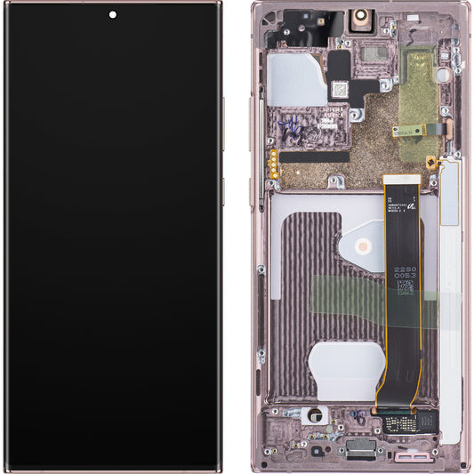 Samsung Galaxy Note 20 Ultra 5G N986 / Note 20 Ultra N985 Display with Touchscreen, Frame, Mystic Bronze, Service Pack GH82-31453D