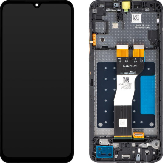 Display με Touchscreen Samsung Galaxy A05s A057, με Πλαίσιο, Μαύρο, Service Pack GH81-24364A