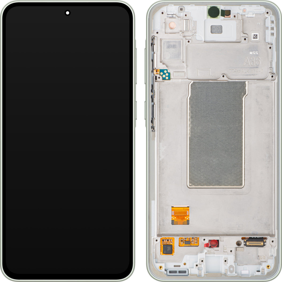 Samsung Galaxy A36 A366 Display with Touchscreen, Frame, Lime Green, Service Pack GH82-36841C