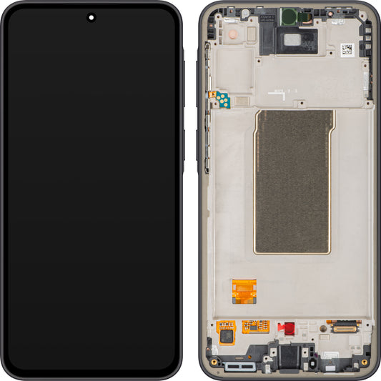 Οθόνη με οθόνη αφής Samsung Galaxy A37 5G, με πλαίσιο, Μαύρο (Charkoal), Service Pack GH82-39232A