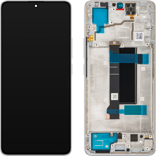 Οθόνη με Αφή Xiaomi Poco X6 / Redmi Note 13 Pro 5G, με Πλαίσιο, Λευκή, Service Pack 560001N16P00